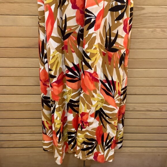 Billabong Maxi Dress Lg. Fall Colors Sleeveless Spaghetti Strap Slit on Side. - Picture 3 of 9